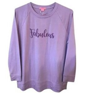 NWT Isaac Mizrahi‎ Women's Fabulous Lilac Meredith Tunic Long Sleeve XXL